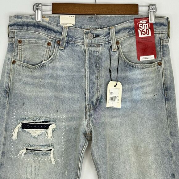 Levi’s 501 NWT Men’s 150 Anniversary Jeans Button Fly Straight Leg Size 32x32 - Picture 5 of 16
